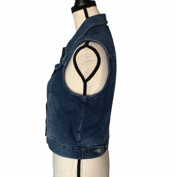 LEVI'S RED TAB DENIM TRUCKER VEST SMALL - Picture 3 of 8